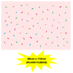 Pink Fleece Blanket with Colour Sprinkles